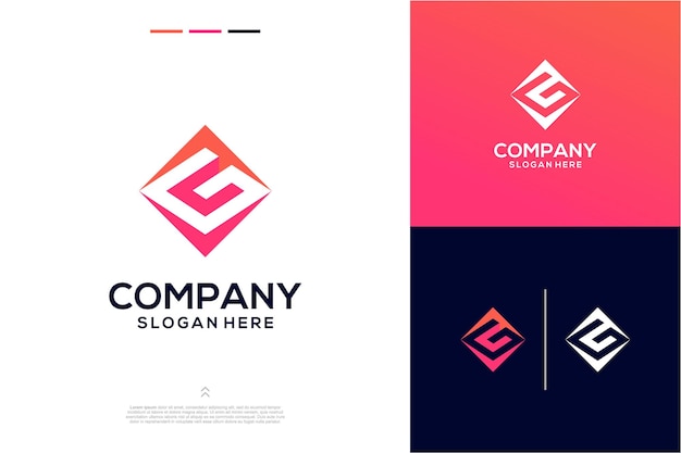 Tecnología de la letra G diseño moderno del logotipo