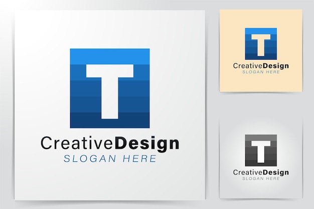 Tecnología de la letra inicial T Ideas de logotipo moderno. Diseño de logotipo de inspiración. Ilustración de vector de plantilla. Aislado sobre fondo blanco