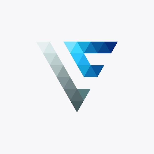 Tecnología Letter VC, logotipo de patrón poligonal. Un logo moderno, sofisticado y masculino.