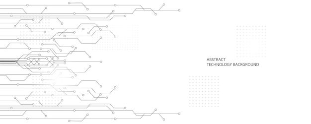 tecnología de línea de diseño de patrón de fondo blanco simple con espacio para su texto