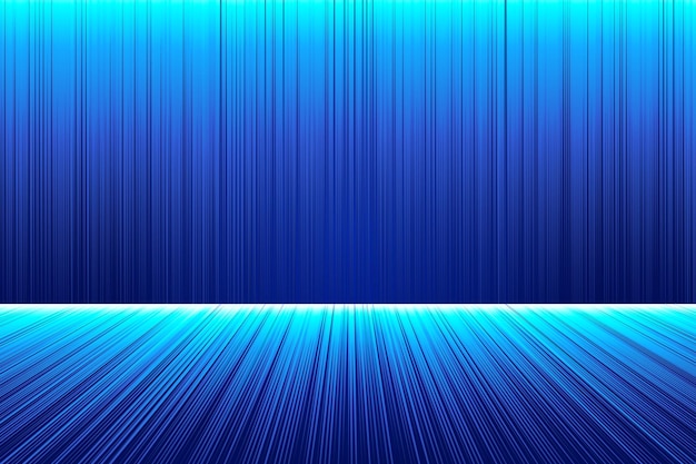 Tecnología de líneas luminosas azules fondo vectorial de sentido espacial