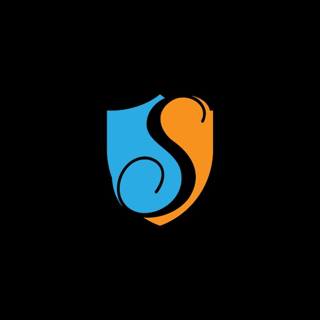Tecnología de logotipo de escudo de seguridad de la letra S para su empresa
