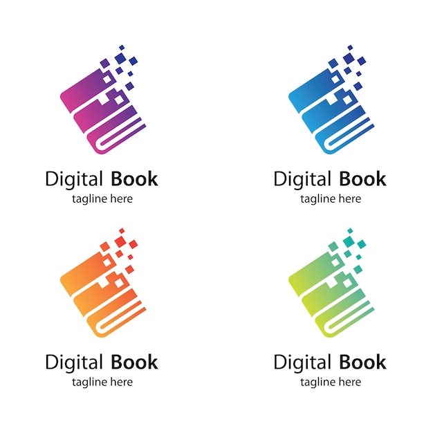 Tecnología de logotipo de libro digital