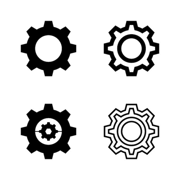 Tecnología de logotipo vectorial Ilustración de concepto de plantilla de logotipo de empresa de vector de tecnología digital Signo de fábrica electrónica de engranaje Símbolo de tecnología de rueda dentada Emblema de SEO Elemento de diseño