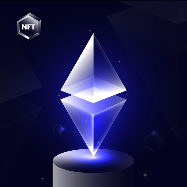 Vector tecnología de metaverso vectorial digital de ethereum (eth) procesamiento de datos de criptomonedas de ethereum