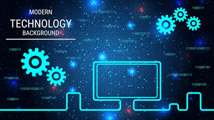Vector tecnología moderna y estilo de la industria