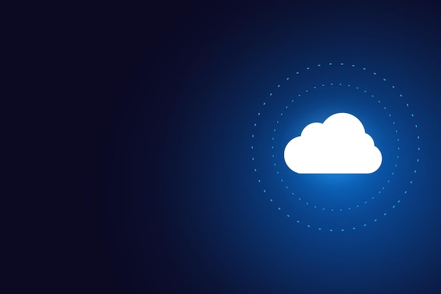 Tecnología moderna en la nube almacenamiento en línea futurista trabajo desde casa