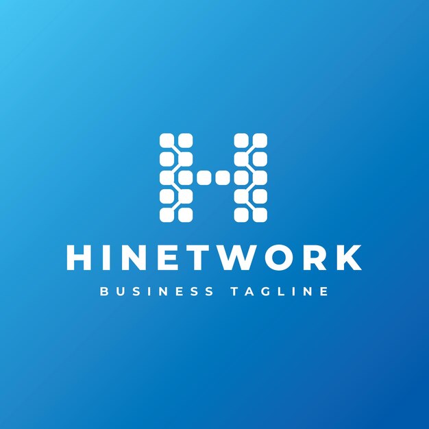 tecnología moderna vector de logotipo de letra h