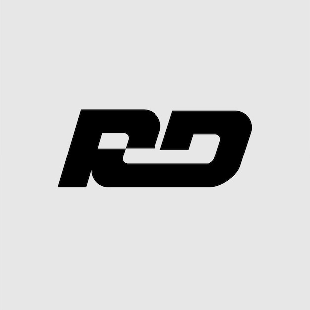 Tecnología de monograma de RD Abstracto Logotipo minimalista