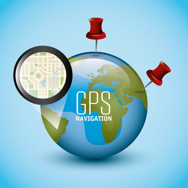 Vector tecnología de navegación gps