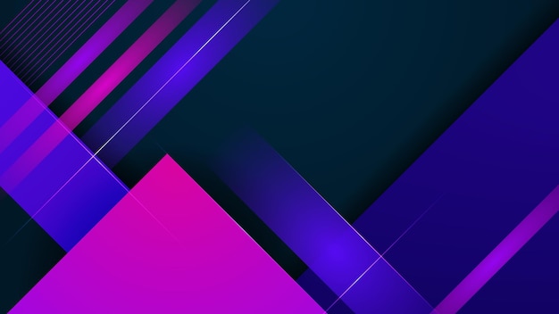 Tecnología de negocios digital moderna fondo de diseño abstracto azul y púrpura con formas cuadradas y luces