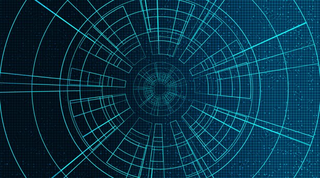 Tecnología de ojo digital en el fondo futuro