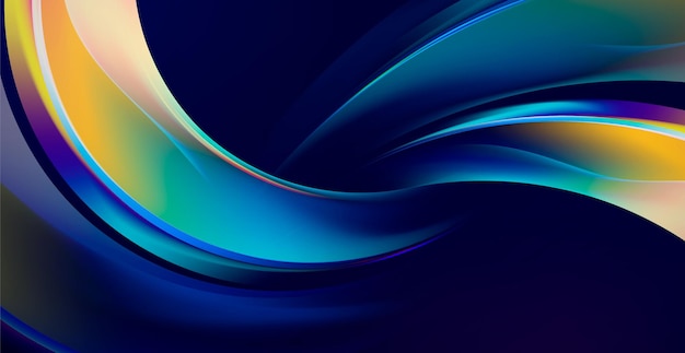 Tecnología de ondas coloridas fondo azul abstracto