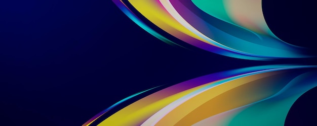 Tecnología de ondas coloridas fondo azul abstracto