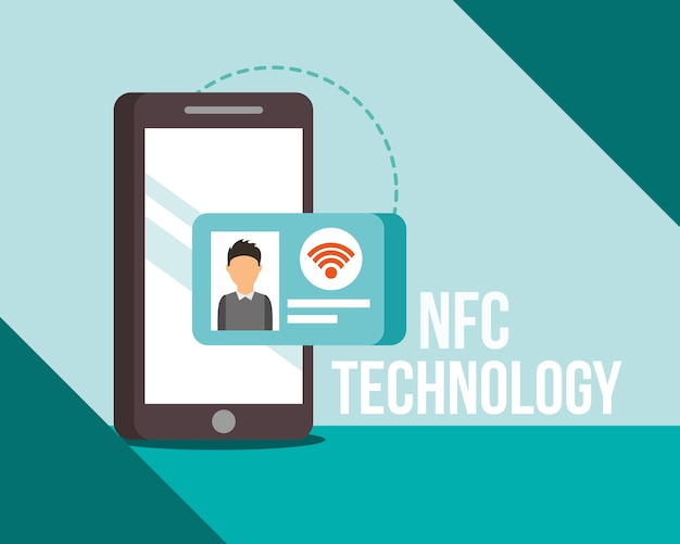 Vector tecnología de pago nfc