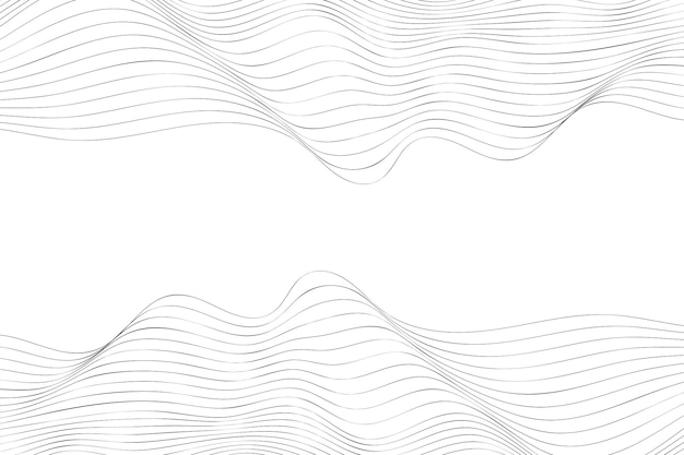Tecnología patrón de línea de onda fondo abstracto con partículas papel tapiz ilustración vectorial