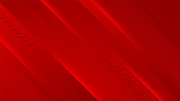 Tecnología de patrón de líneas abstractas sobre fondo de degradados rojos