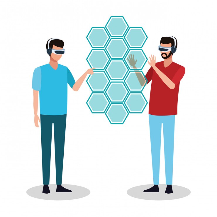 Vector tecnología de realidad virtual