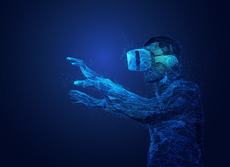 Vector tecnología de realidad virtual