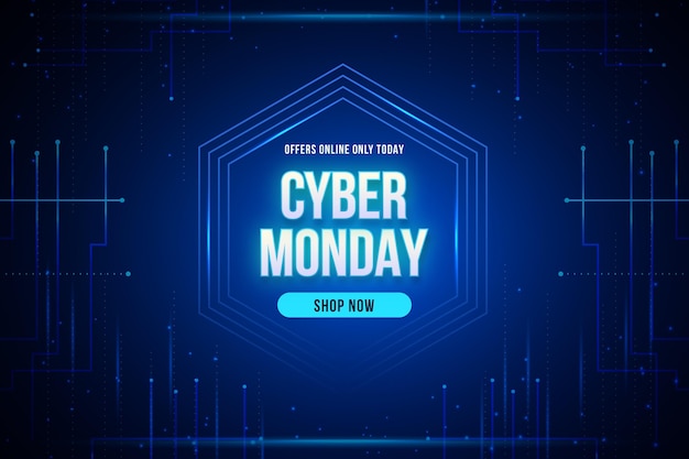 Tecnología realista cyber monday