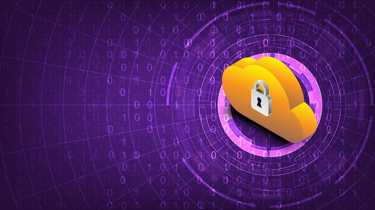 Vector tecnología de seguridad de datos de internet computación de servidor en nube abstracta