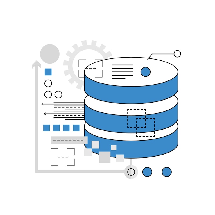 Vector tecnología de servidor de bases de datos