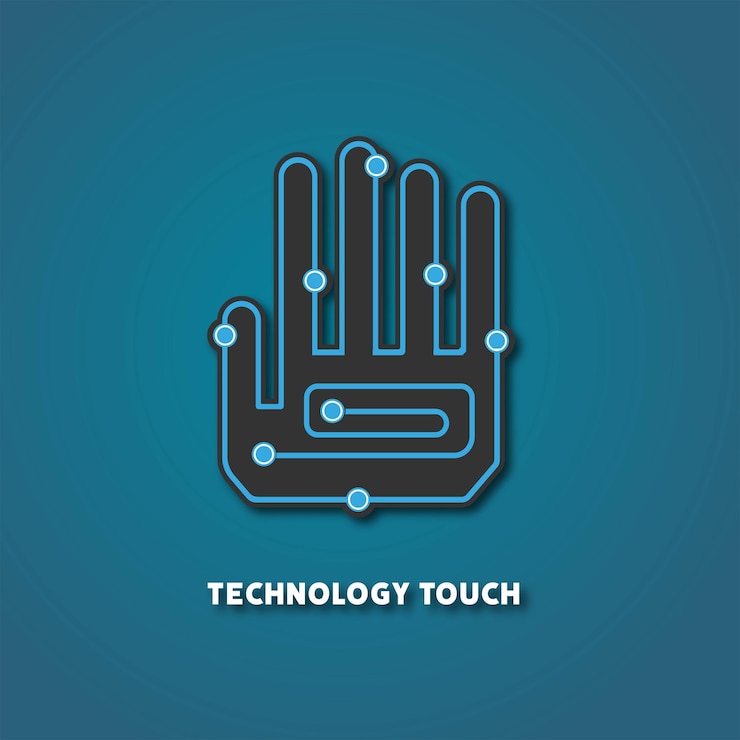 Vector tecnología táctil