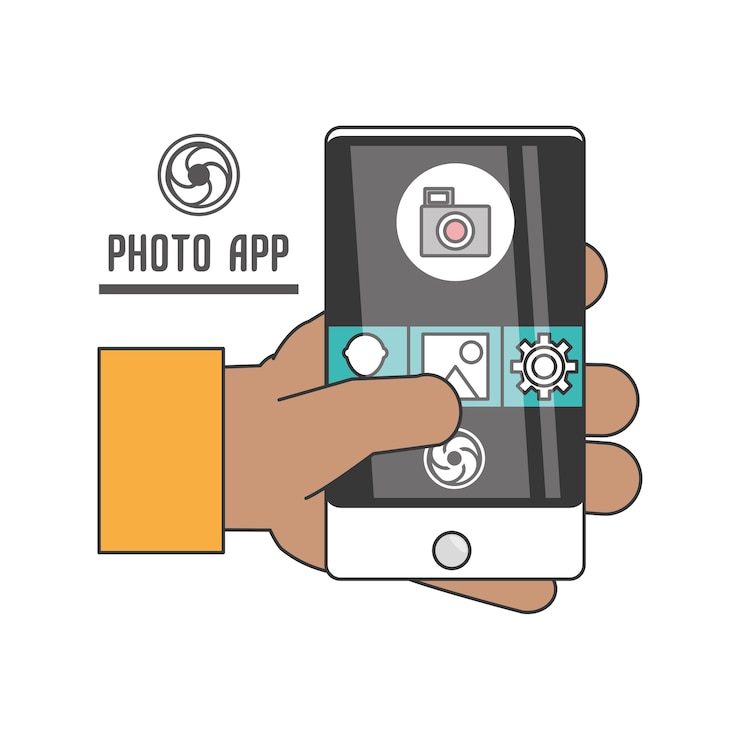 Vector tecnología de teléfono inteligente con aplicaciones de pantalla táctil