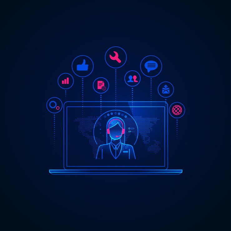 Vector tecnologia de telemarketing