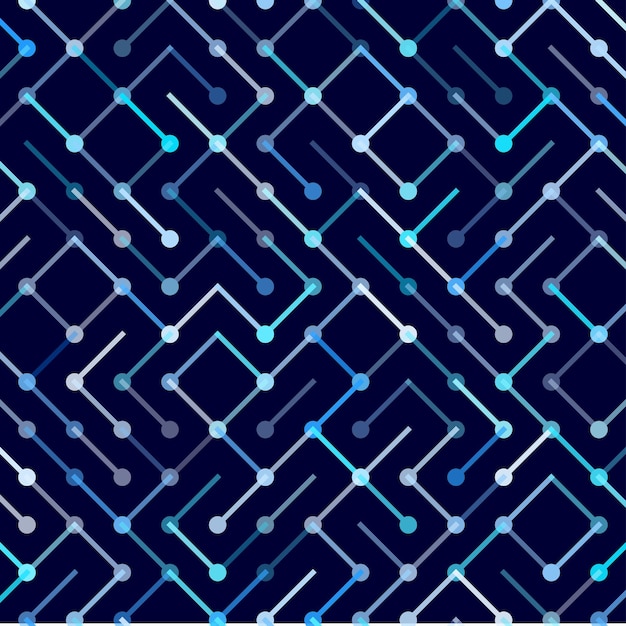 Tecnología Vector de patrones sin fisuras Adorno de rayas geométricas Ilustración de fondo lineal monocromática