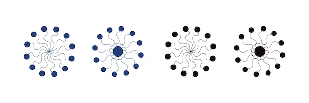 tecnología vectorial logotipo de flor ilustración vectorial
