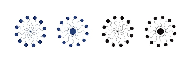 Vector tecnología vectorial logotipo de flor ilustración vectorial