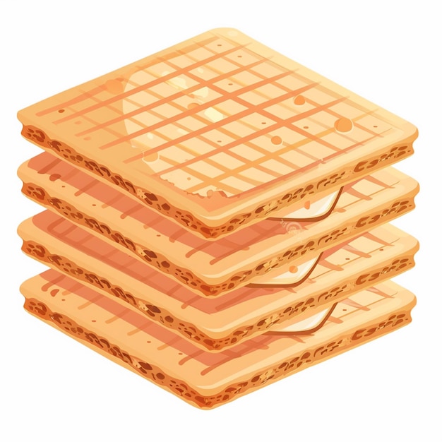tecnología vectorial de obleas chip digital aislado ilustración semiconductor electrónico dulce