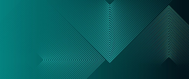 Tecnología vectorial verde 3D brillo futurista con formas de línea banner traje para portada póster banner folleto encabezado sitio web vector