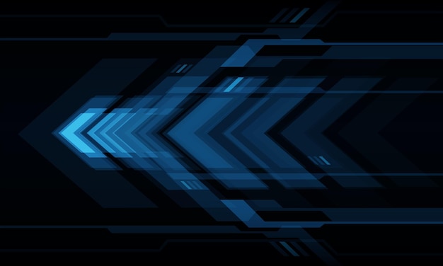 Tecnología de velocidad de flecha azul abstracta diseño geométrico dinámico vector creativo futurista moderno