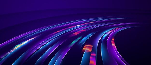 tecnología de velocidad de luz en fondo azul abstracto