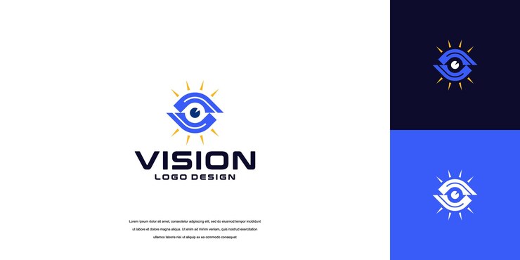 Vector la tecnología de visión vectorial del ojo de logotipo idea de seguridad de logotipo
