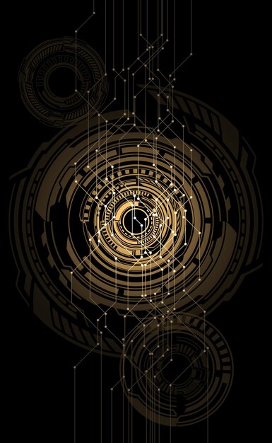Tecnologías digitales modernas Cartel Ilustración vectorial Esbozo