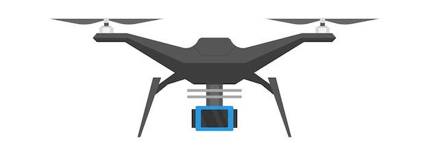 Tecnologías de drones Quadrocopter Ilustración vectorial