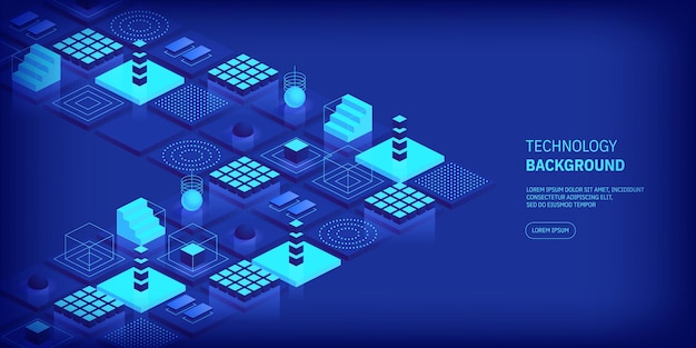 Tecnologías de fondo Cubos futuristas abstractos