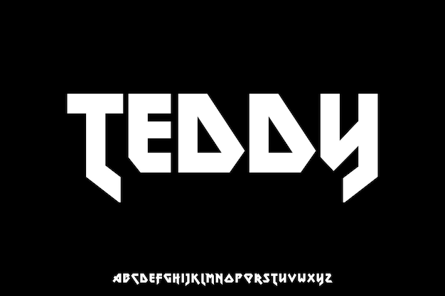 Teddy Army Creative Vector Action Alfabeto Diseño de fuentes