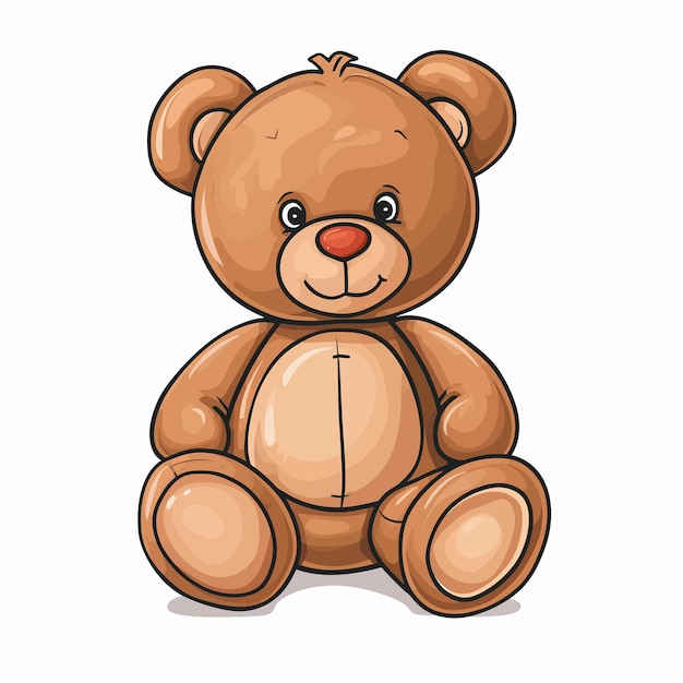 Teddy_bear_toy_icon_cartoon_isolated_vector