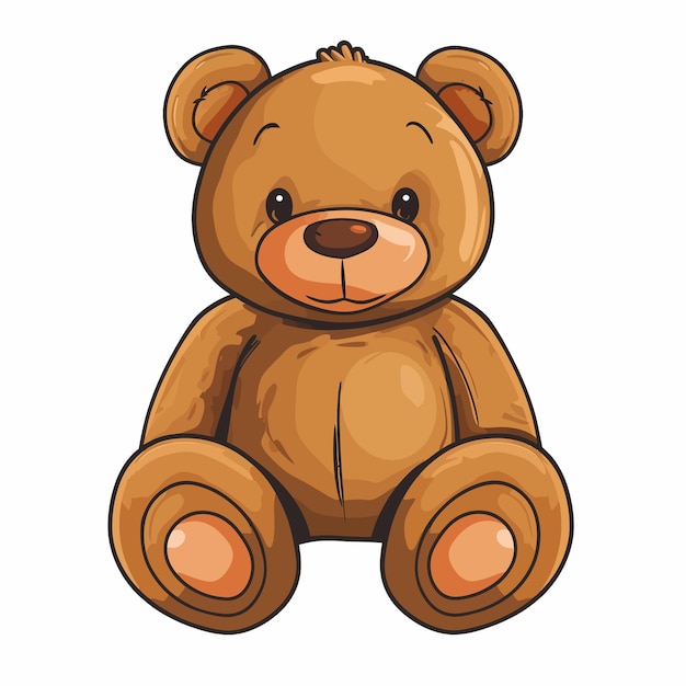 Vector teddy_bear_toy_icon_cartoon_isolated_vector