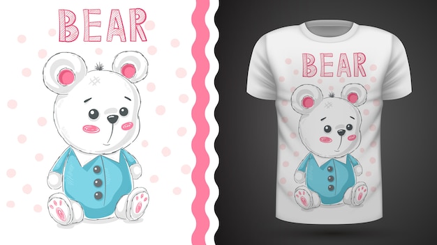 Teddy cute bear idea para imprimir camiseta