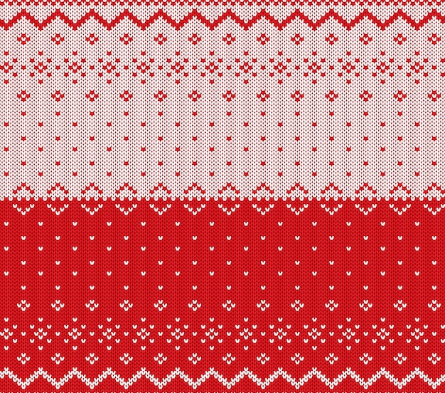 Tejer diseño navideño. Navidad sin fisuras de fondo rojo. Textura de suéter de invierno de punto.