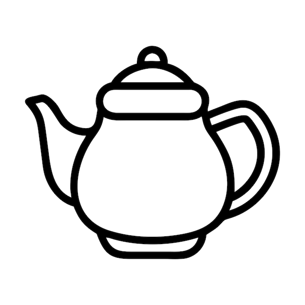 Tejera Contorno Tejera de cocina simple aislada sobre un fondo blanco