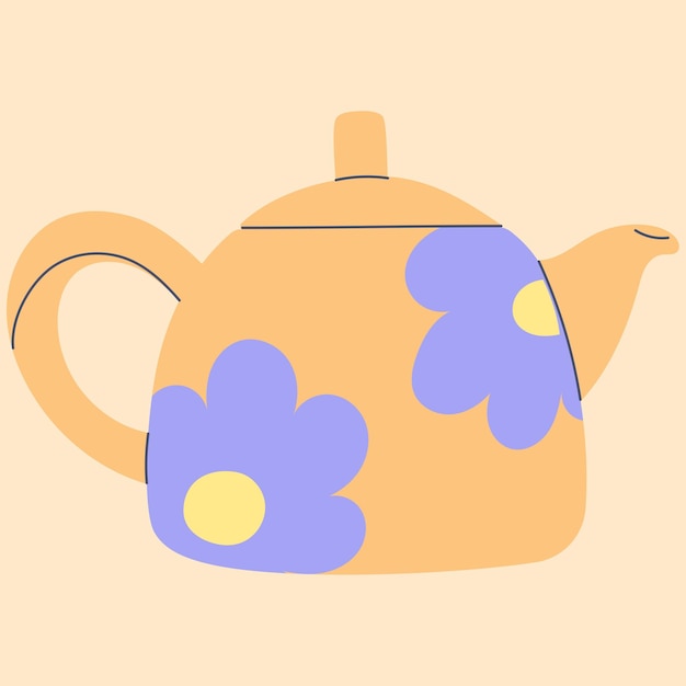 Tejera linda en estilo plano de dibujos animados Elemento para carteles de diseño Patrones de tela Tejera Linda C