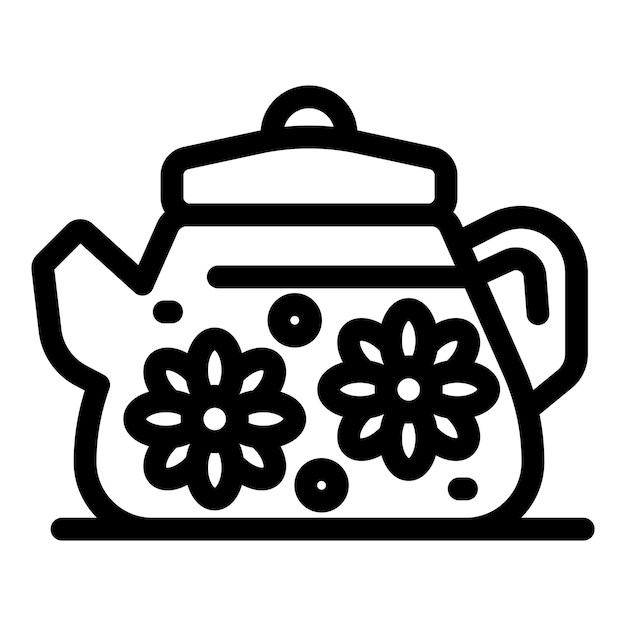 Tejera con patrón floral disfrutando de un momento de tranquilidad y infusión de hierbas