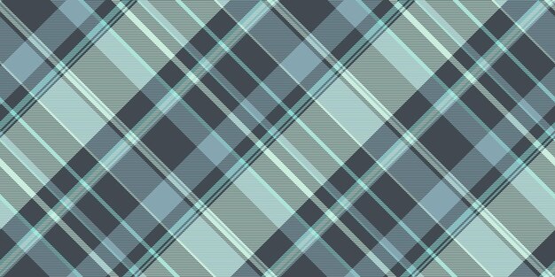 Tejido de bandana a cuadros sin costuras con patrón de fondo infinito vectorial de tela de textura de chequeo de tartan largo en colores pastel y claros