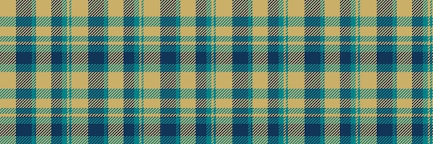 Tejido de camisa para hombres con línea de fondo sin costuras, textil de tartan de comprobación, patrón vectorial de textura abstracta a cuadros en colores cian y ámbar